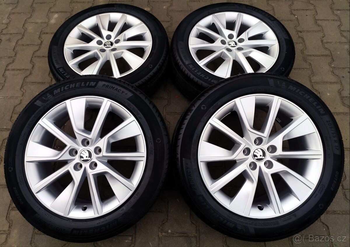Originál sada disků Škoda Scala, Kamiq 5x100 R17 Braga