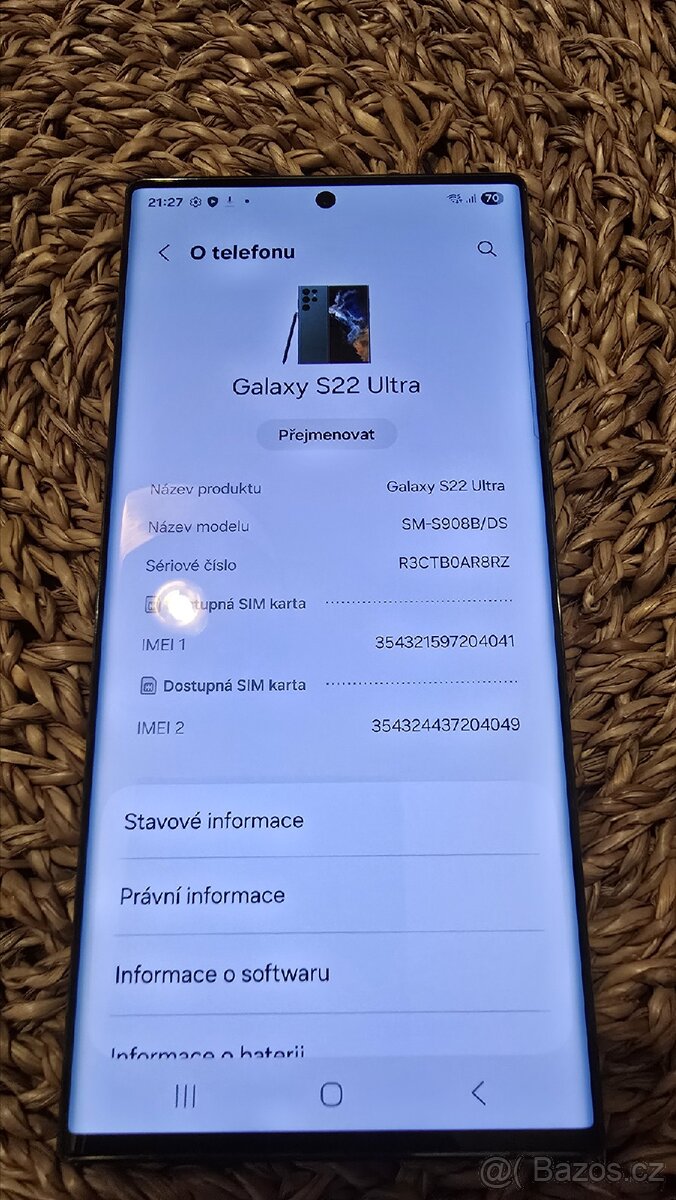 Galaxy S22 Ultra 256 gb zelený