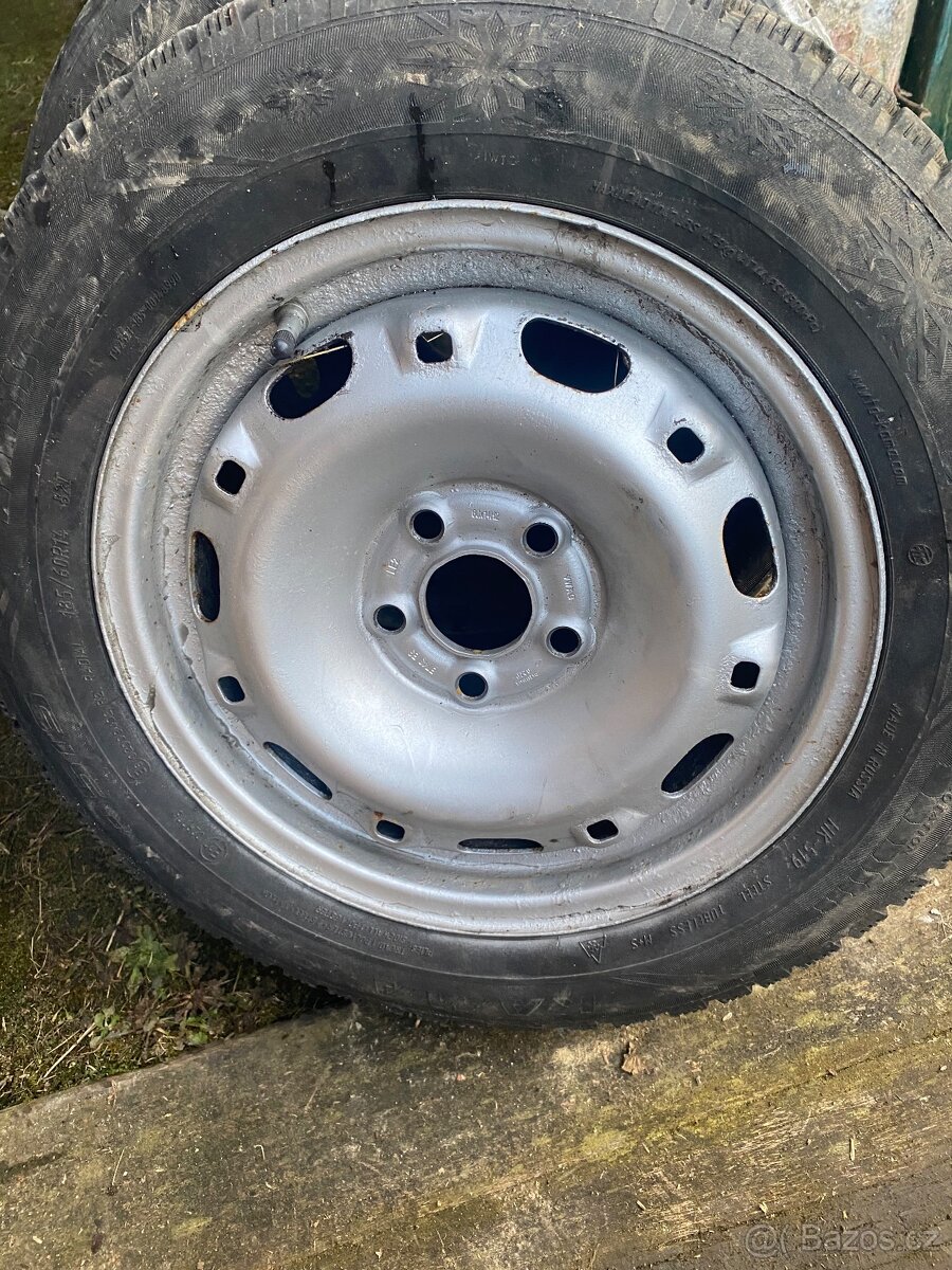 Plechové disky 14”+ zimní pneu fabia I