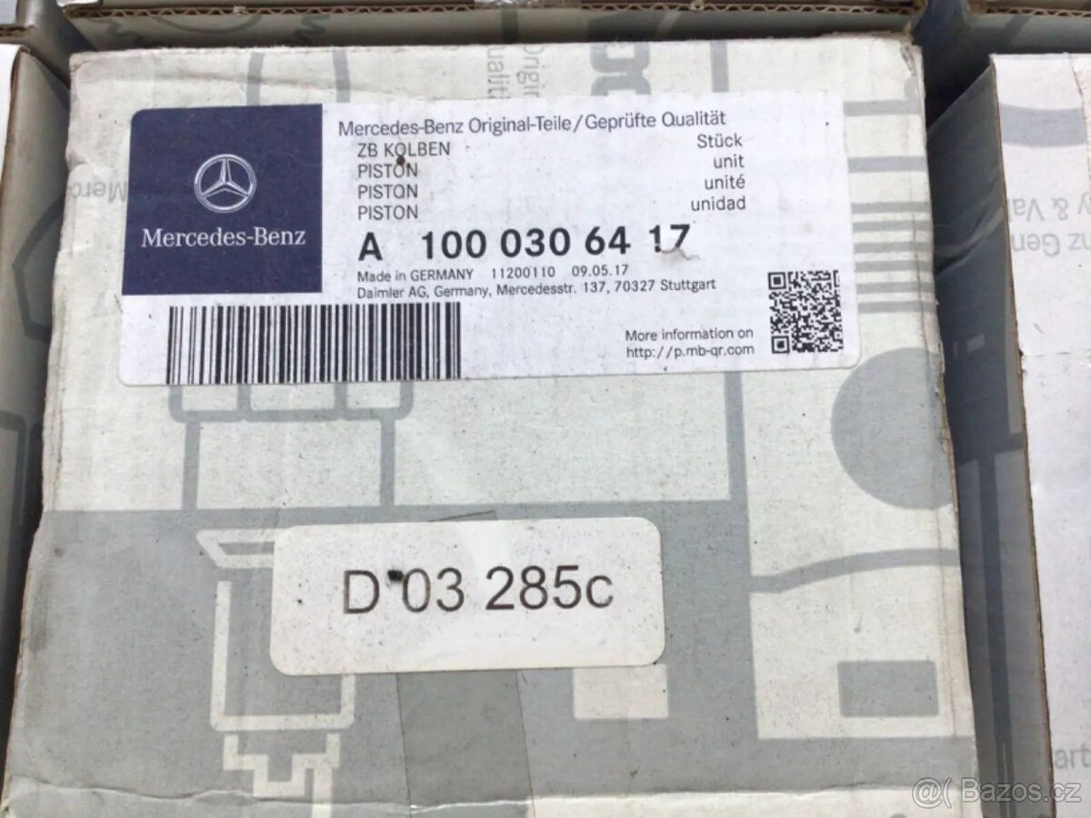 Mercedes W 109 300 SEL 6.3, W100, org.Mahle, 8 piestov 100 0