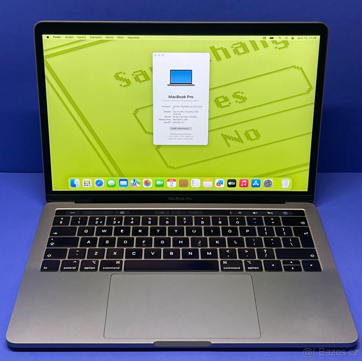 MacBook Pro 2019/16GB RAM/Intel i7/512GB SSD/Záruka