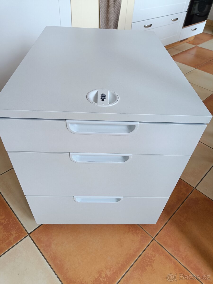 2x kontejner zásuvkový bílý Ikea Galant