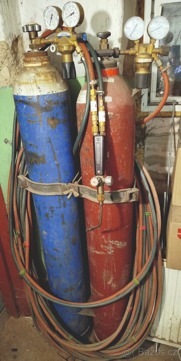Kompletní autogen, kyslík, acetylen, příslušenství