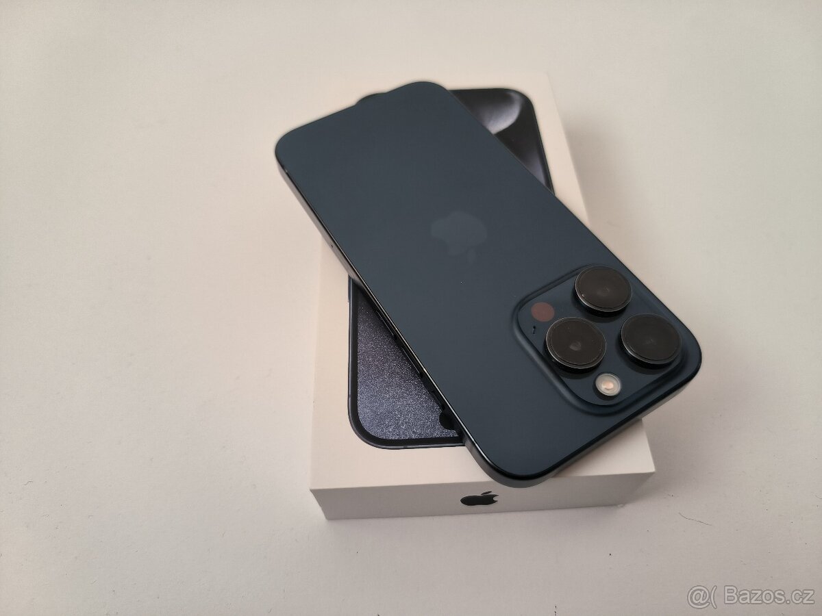 apple iphone 15 PRO 128gb Blue Titanium / Batéria 86%