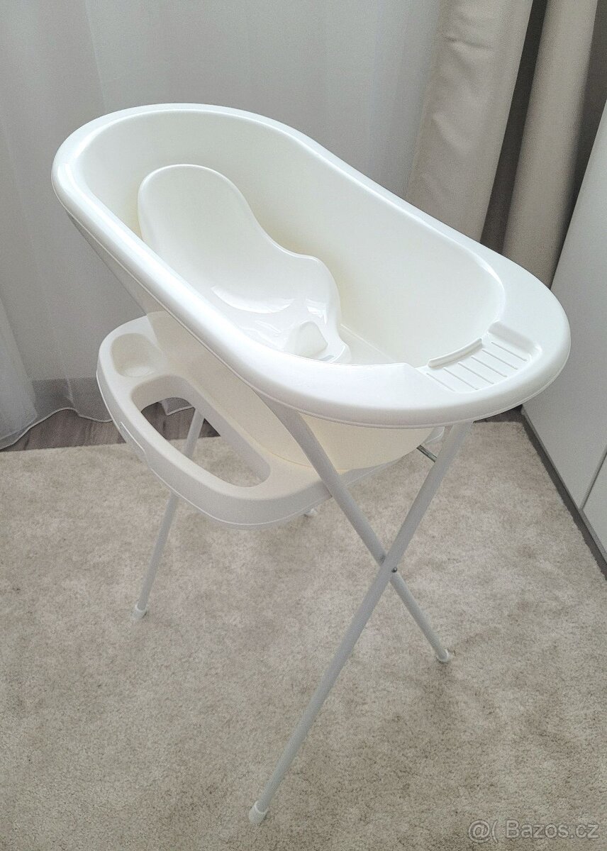Dětská vanička Bébé set se stojanem a novorozeneckou vložkou