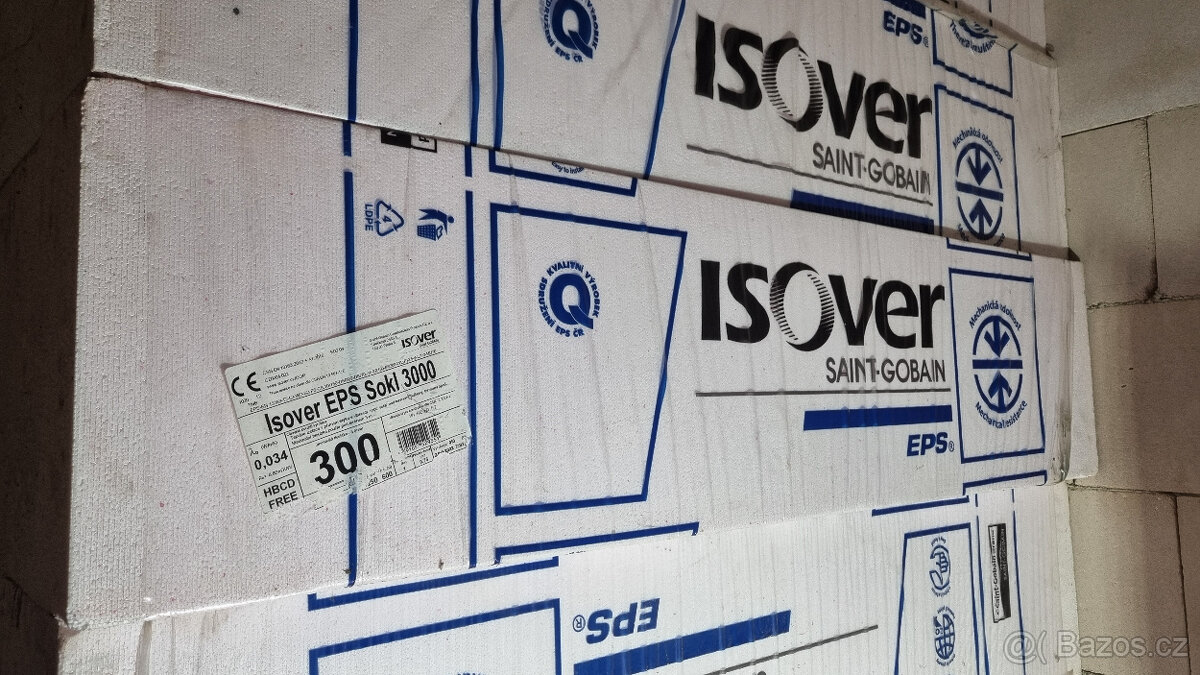 Prodám 9ks soklového polystyrenu 600x1250 mm tl. 300 mm