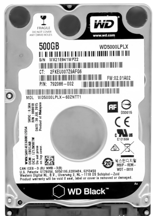 HDD disk 2,5" WD 500GB WD5000LPLX