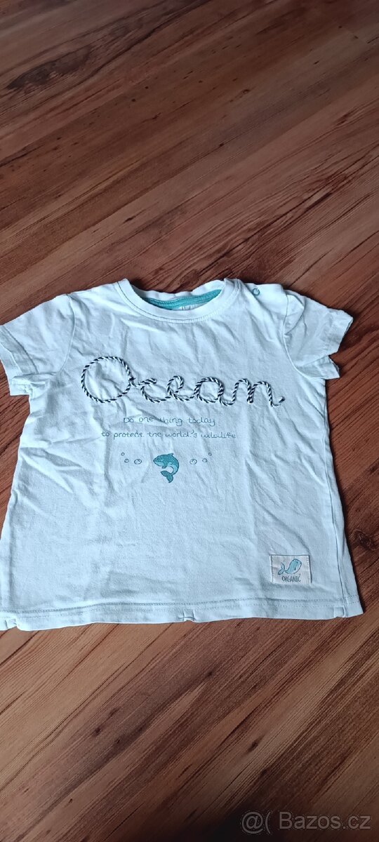 Světlé modré tričko oceán kr. rukáv vel. 98