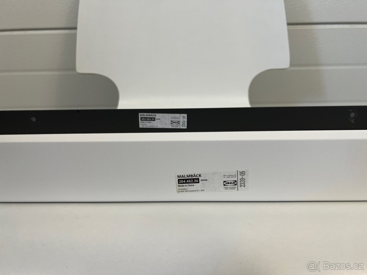 IKEA MALMBÄCK police – bílá / černá (set)