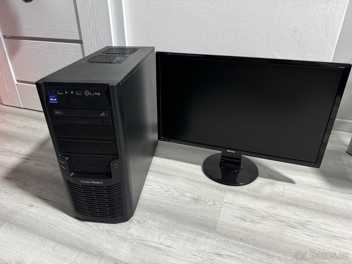 Stolní PC + 24” monitor FHD Benq