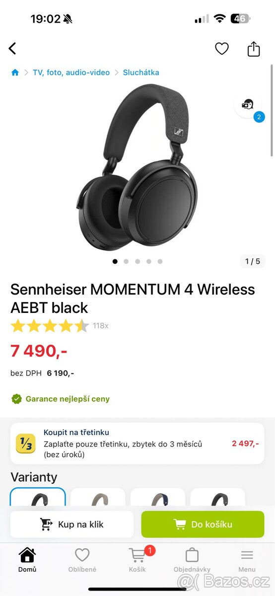 Sennheiser MOMENTUM 4 Wireless AEBT black