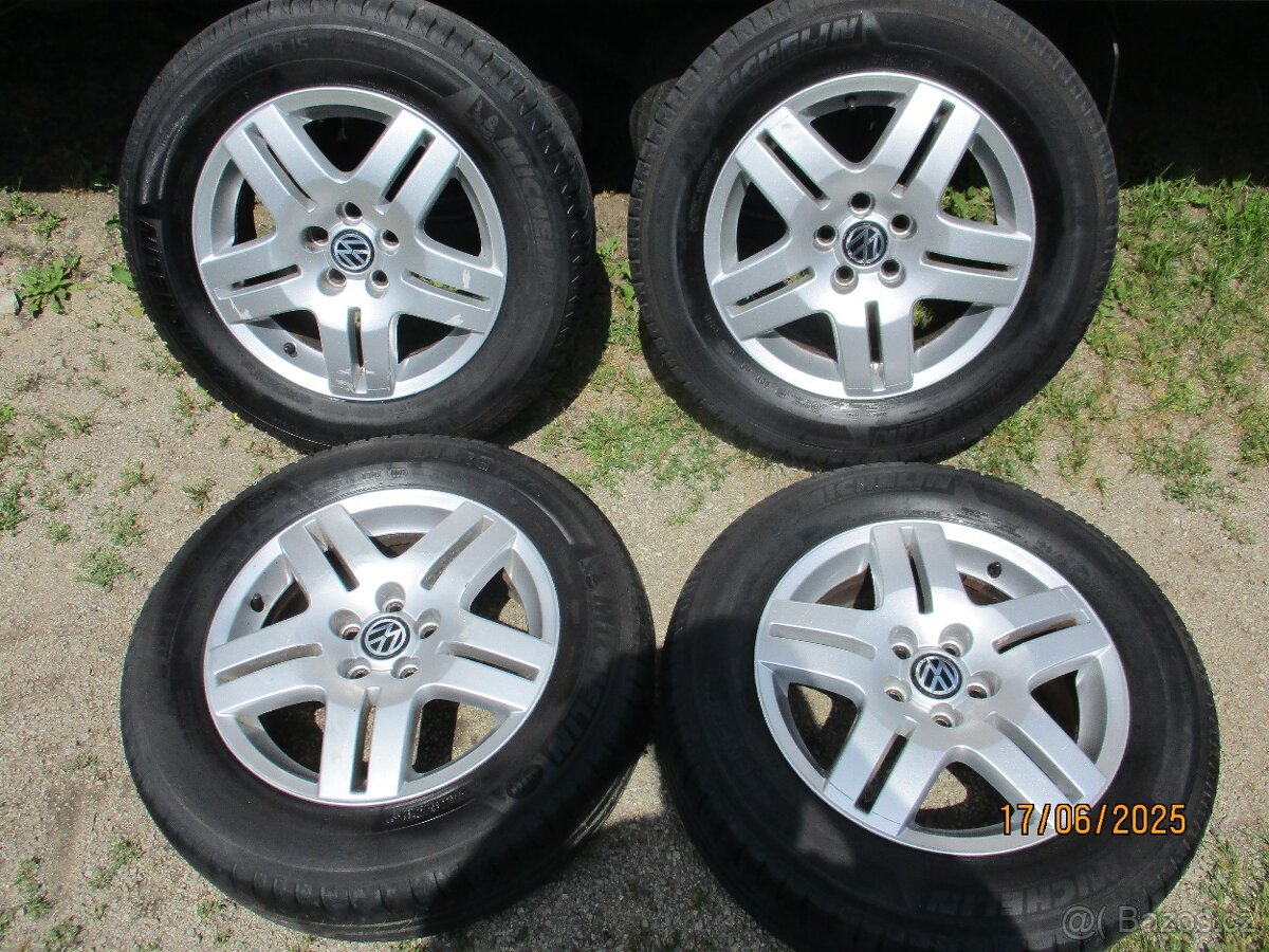Alu kola 5x100 R15 pneu letní 195/65 R15