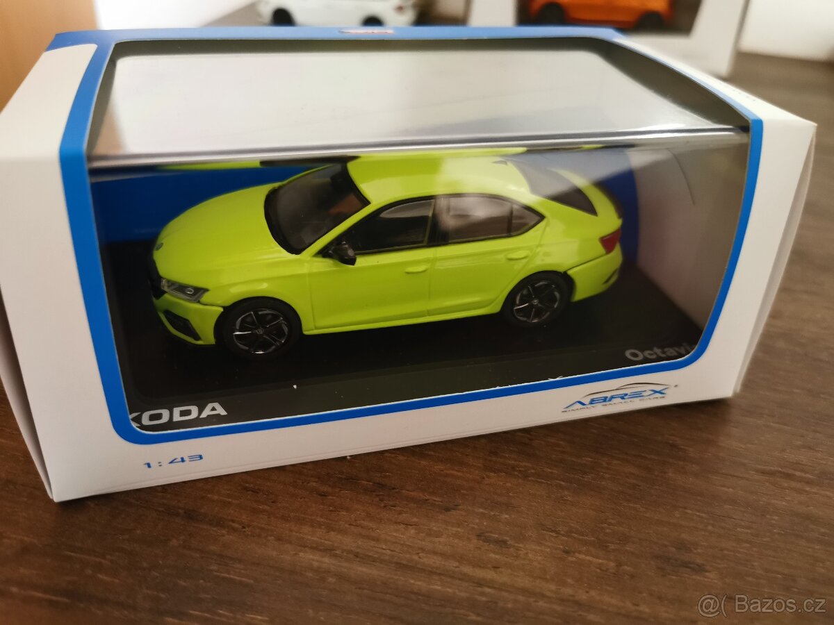 Modely auto škoda fabia, octavia rs 1:43 abrex, norev