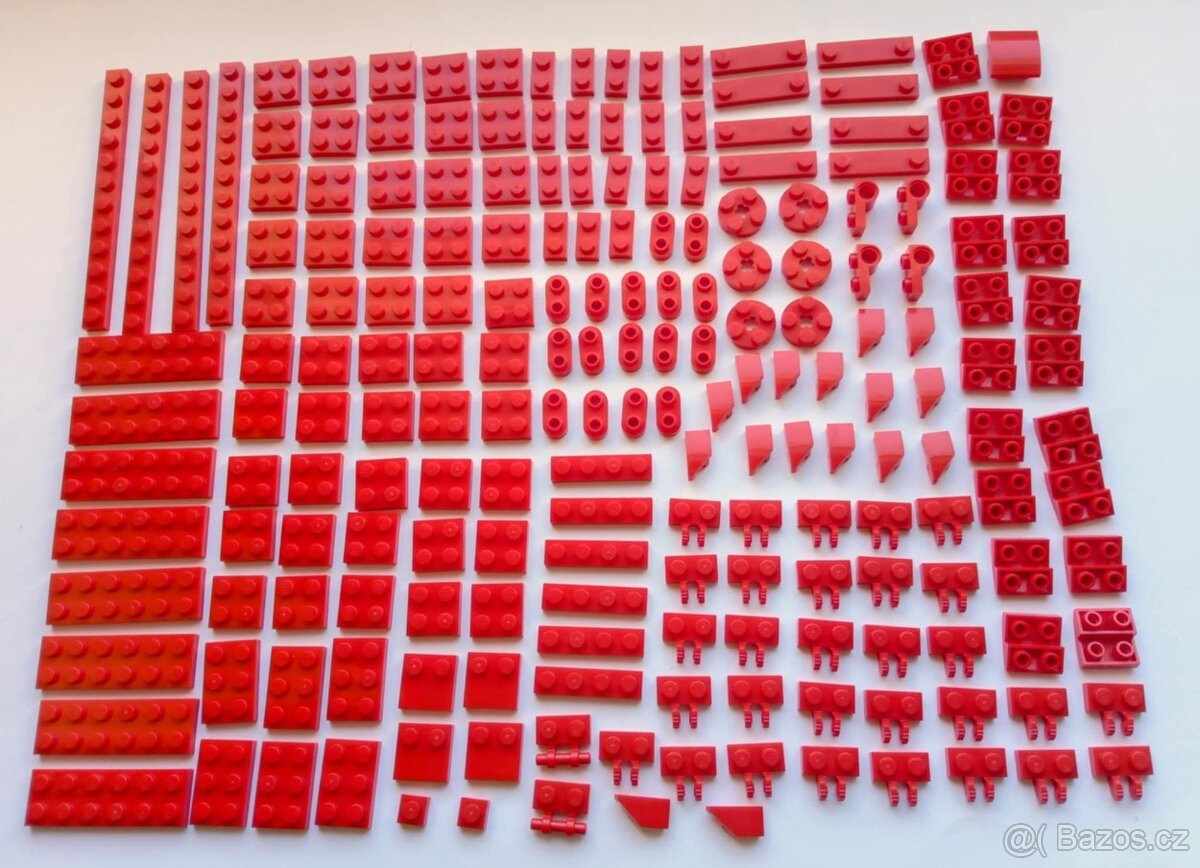 Lego® Originál diely červené (nové, nehrané 190 kusov)
