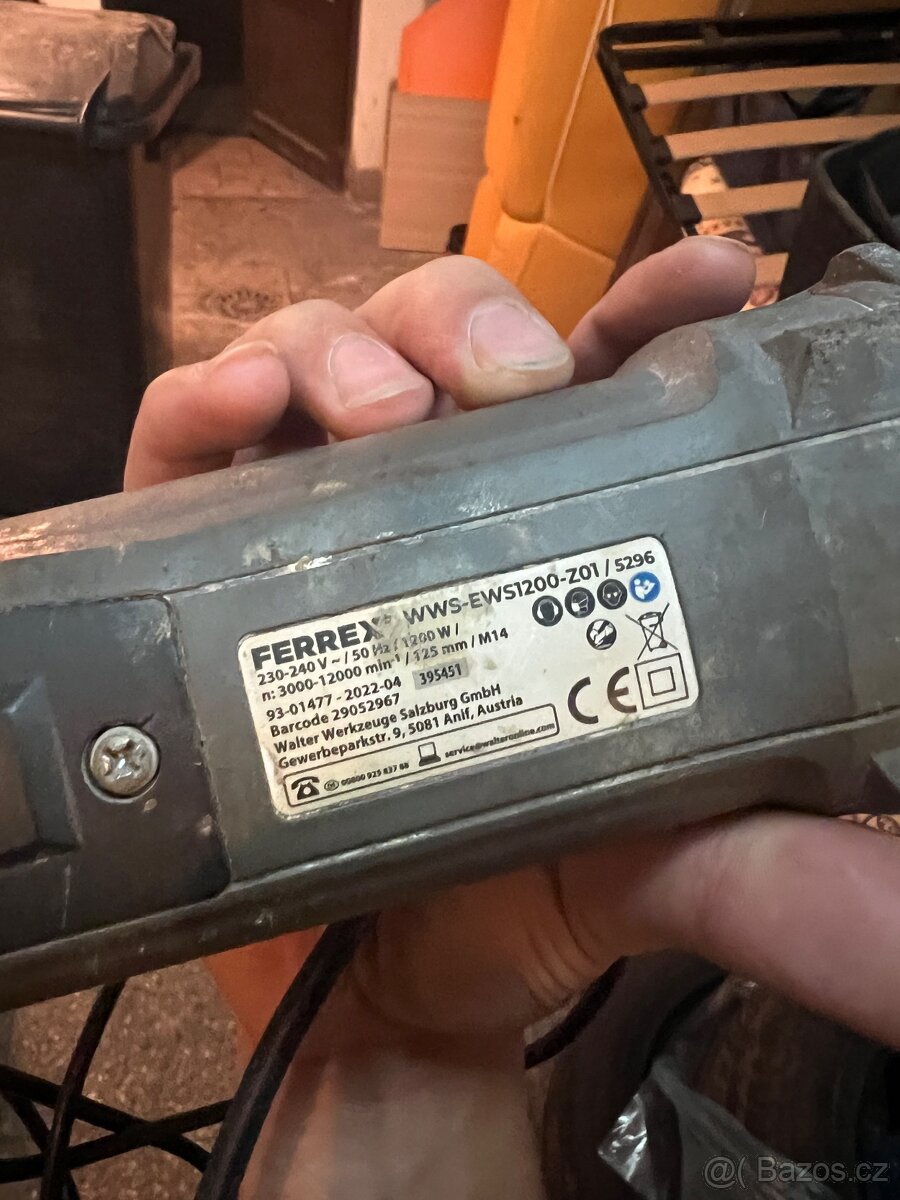 Úhlová bruska 125 FERREX WWS-EWS1200-Z01