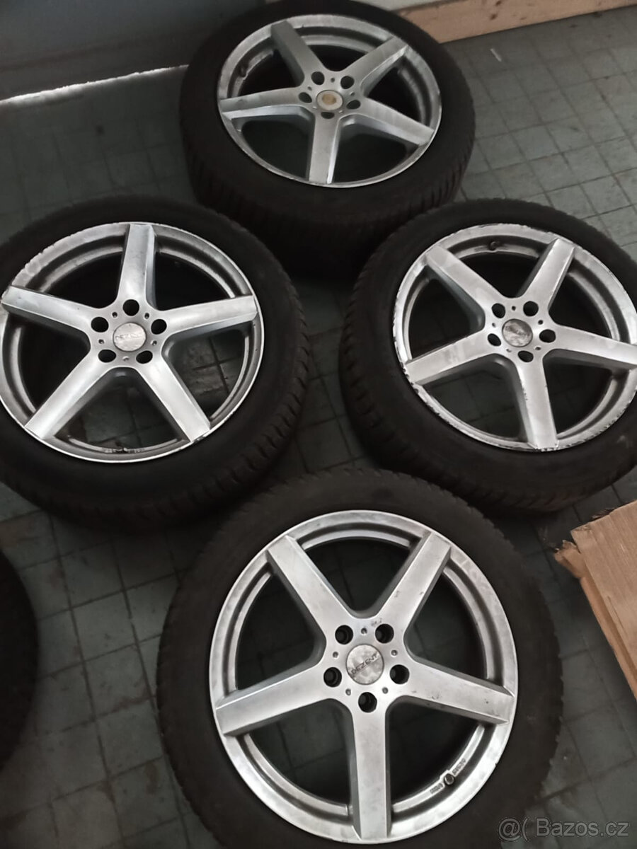 ALU BMW R18 z řady 530 se zimními pneu 245/45/18 100V + TPMS