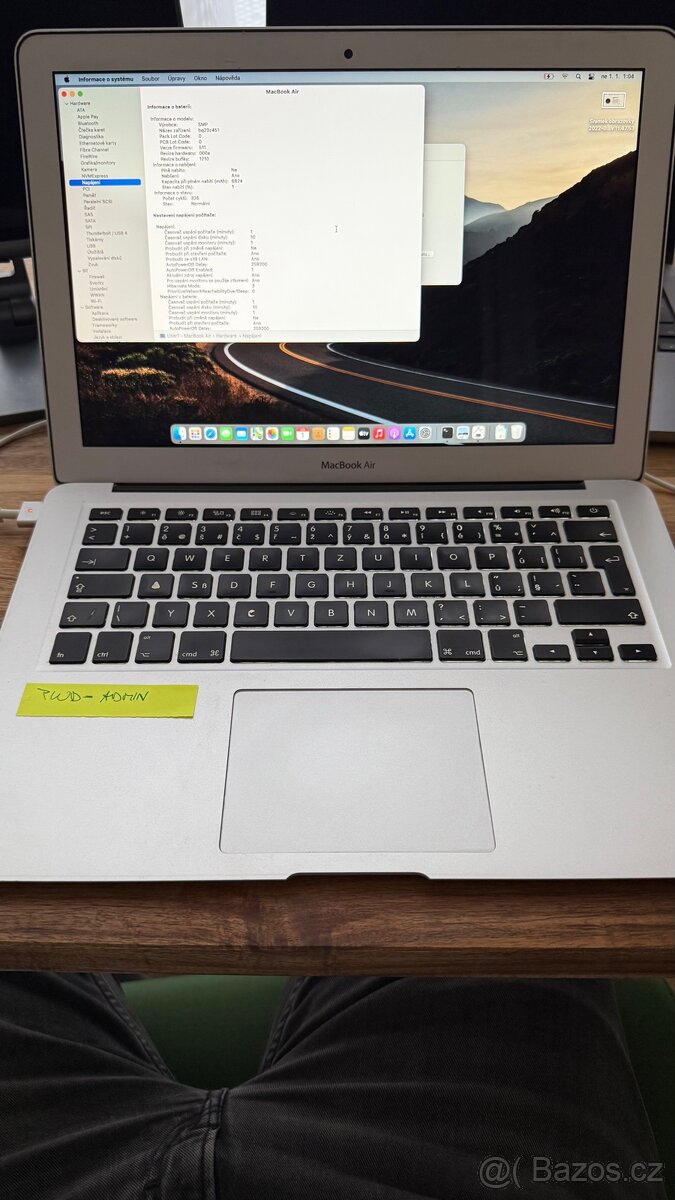 Macbook Air mid 2013 Baterka 6+hodin