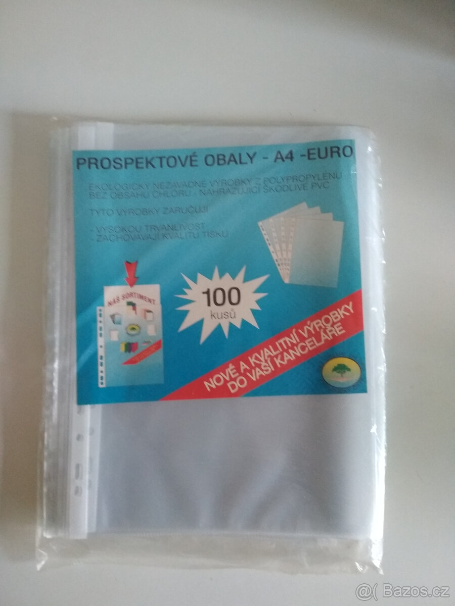 euro prospektové obaly A4 - 3 x 100 kusů
