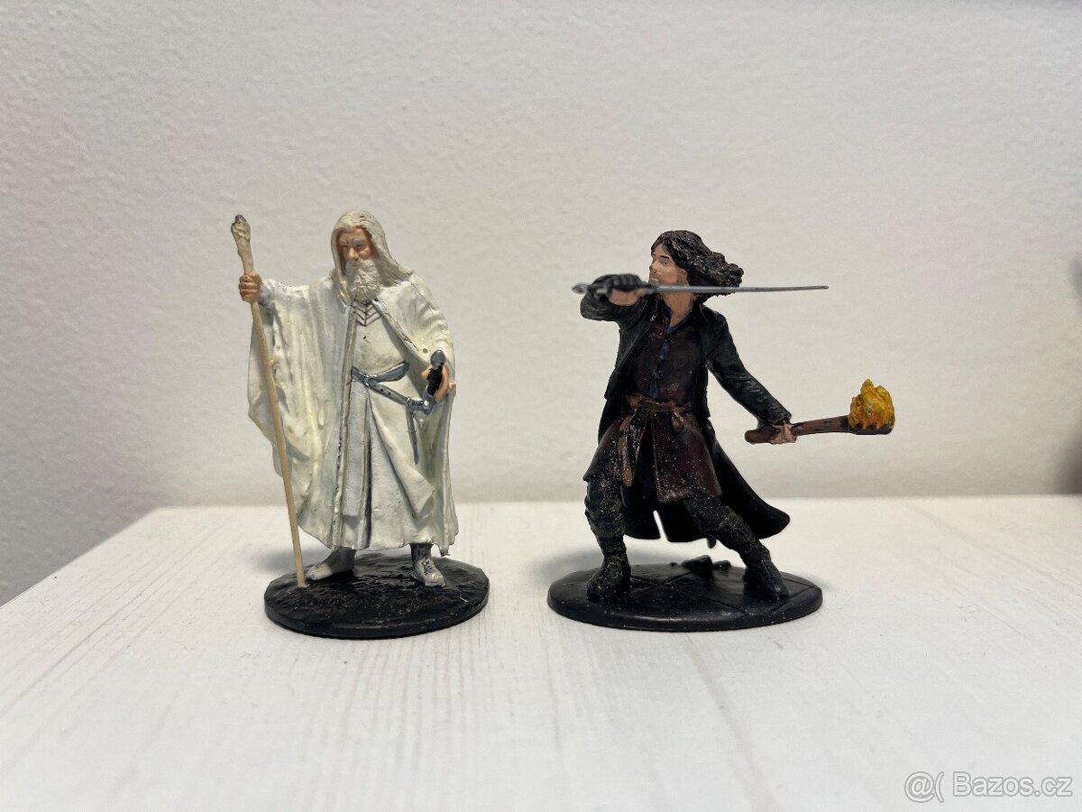 Sběratelské figurky Eaglemoss Gandalf a Aragorn