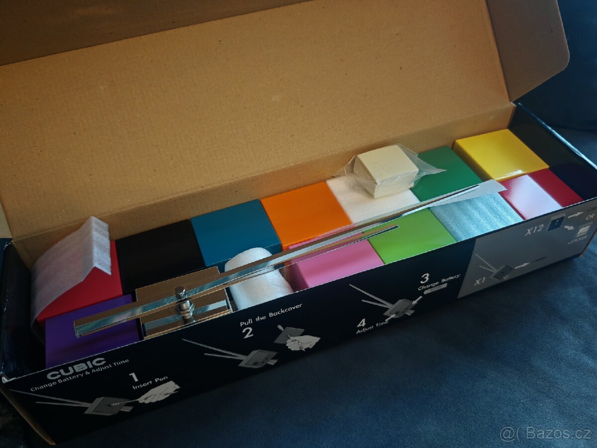 Nástěnné design hodiny CUBIC Clock nové