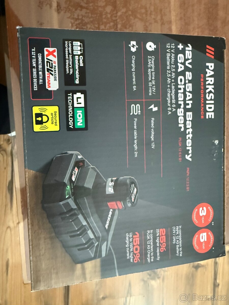 Parkside nabíječka 12V. 6A (bez baterky)