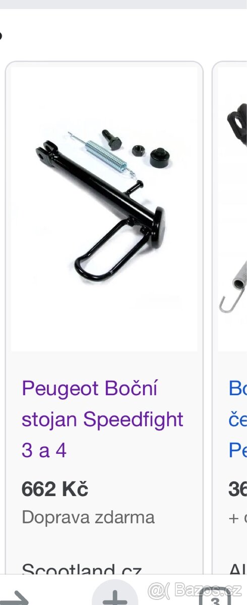 BOČNÍ STOJAN PEUGEOT SPEEDFIGHT 3 A 4