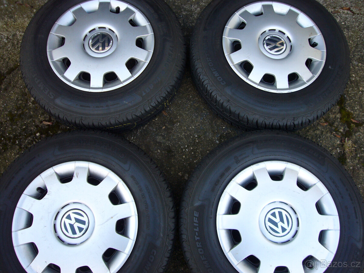 LETNÍ KOLA orig.VW GOLF-4 14" 5x100 6" et-38,stř.-57,1