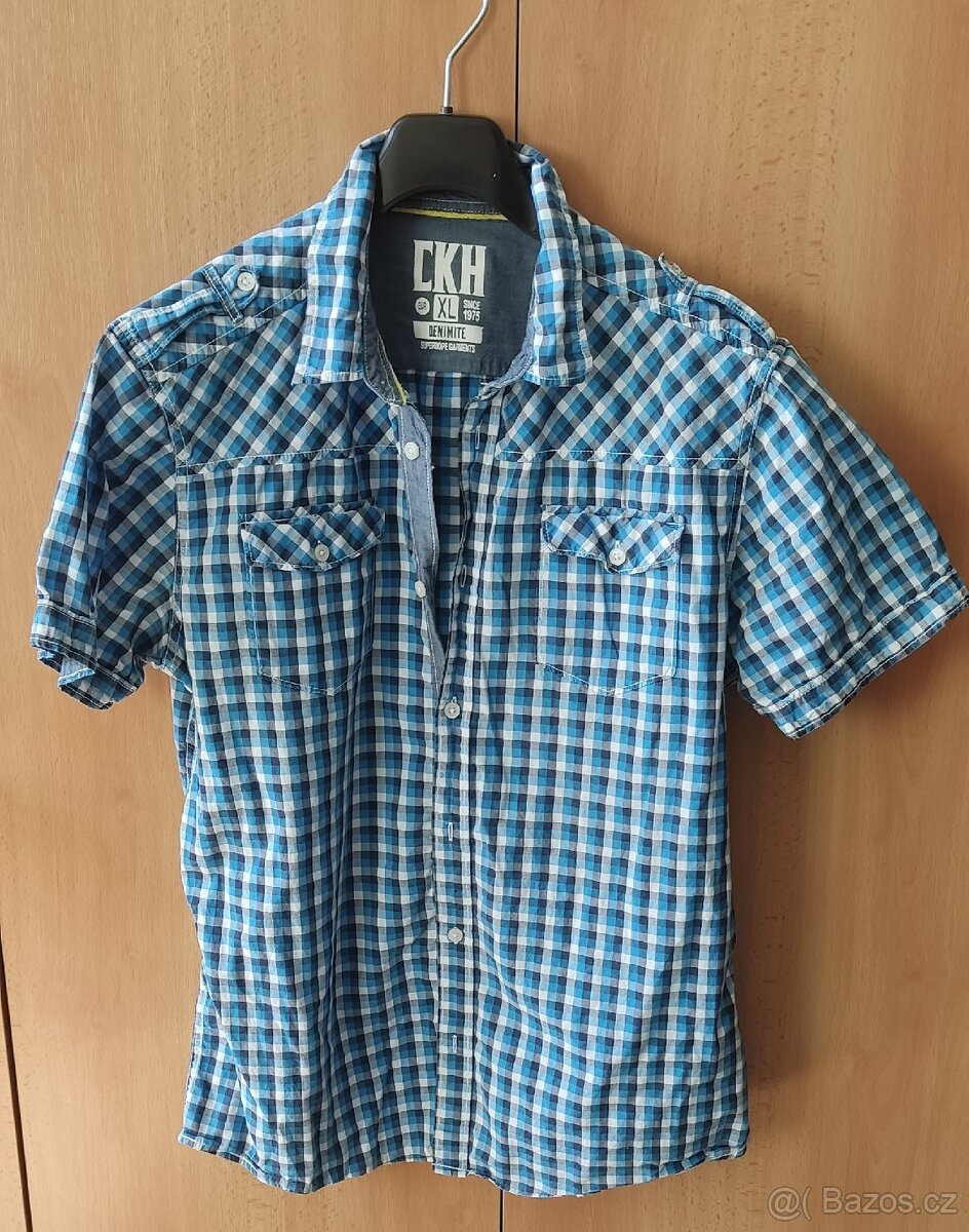 Pánské košile s krátkým rukávem. Vel. XL.
