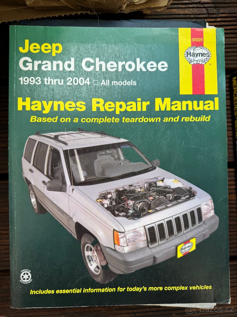 JEEP GRAND CHEROKEE montážní manual a sběratelská kniha