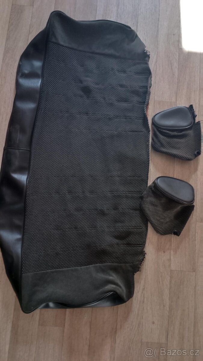 Potah zadní lavice bmw e30, 2x opěrky hlavy