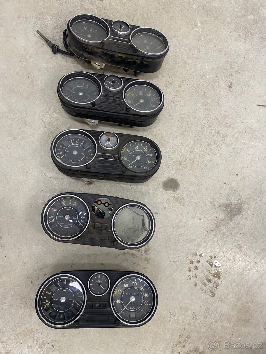 w114/w115 budiky - pristrojova deska