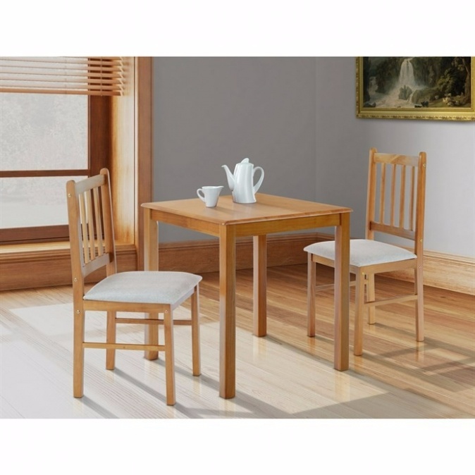 Jídelní set stul +  2 židle dekor dub