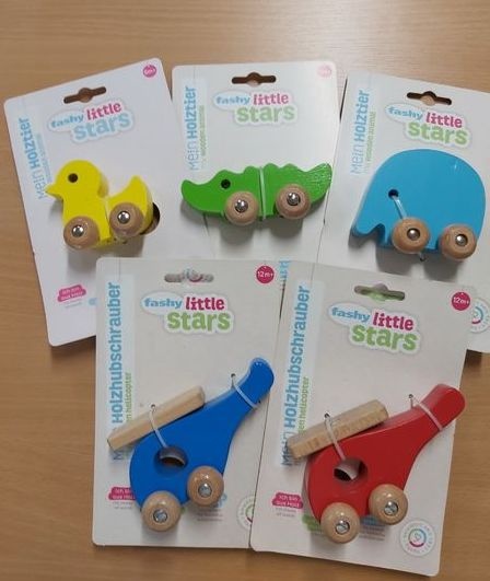 Dřevěná hračka na kolečkách