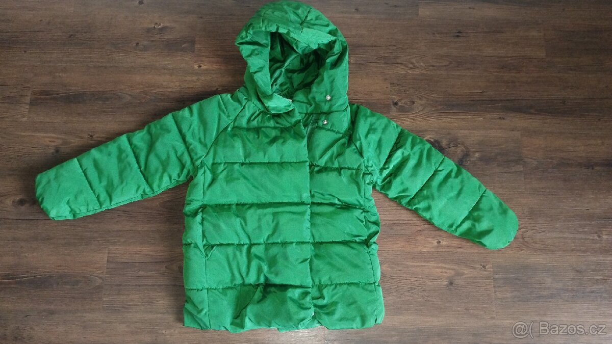 Reserved bunda zelená 134cm