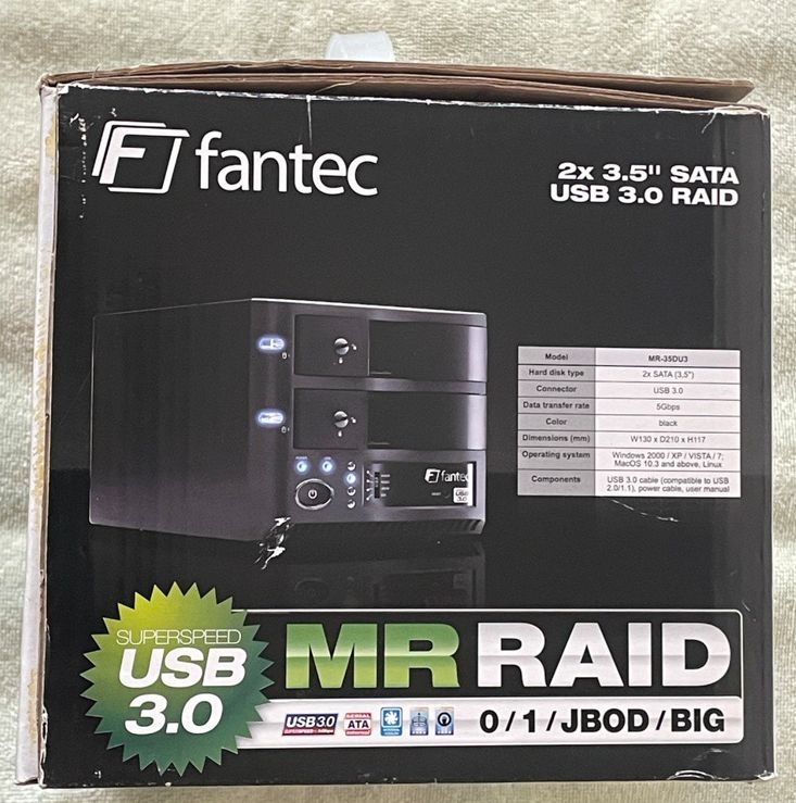 HDD externí box pro 2x 3,5´ SATA přes USB 3,0
