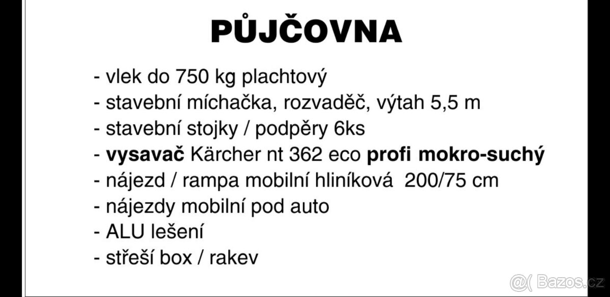 půjčovna Jaroměřice nad Rokytnou