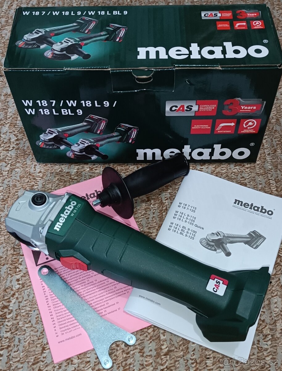 Metabo W 18 7-125 Aku úhlová bruska