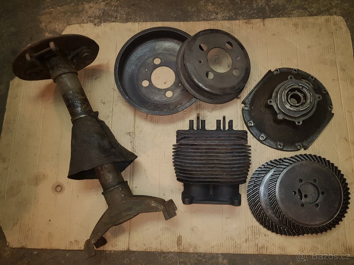 Tatra 57 Válec, poloosa, kryt diferencialu + ozub. kola