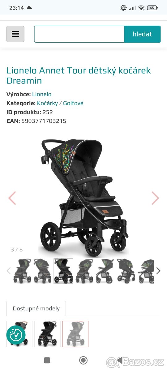 Sportovní kočárek Lionelo Annet Tour