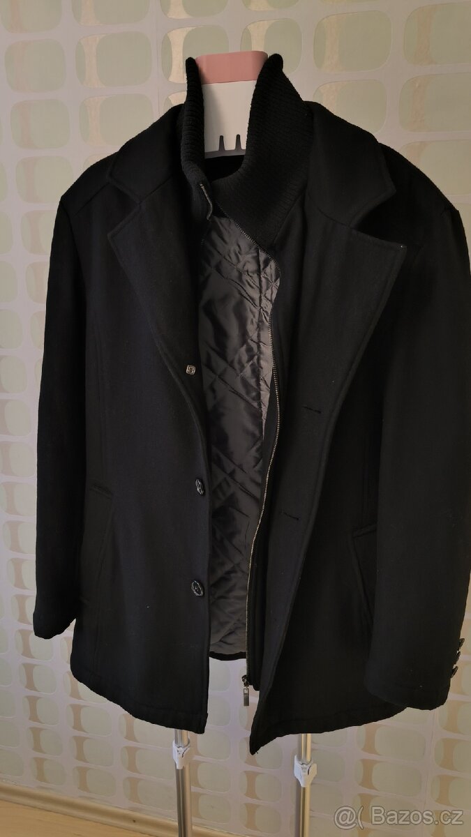 Pánský zimní vlněný kabát velikost M