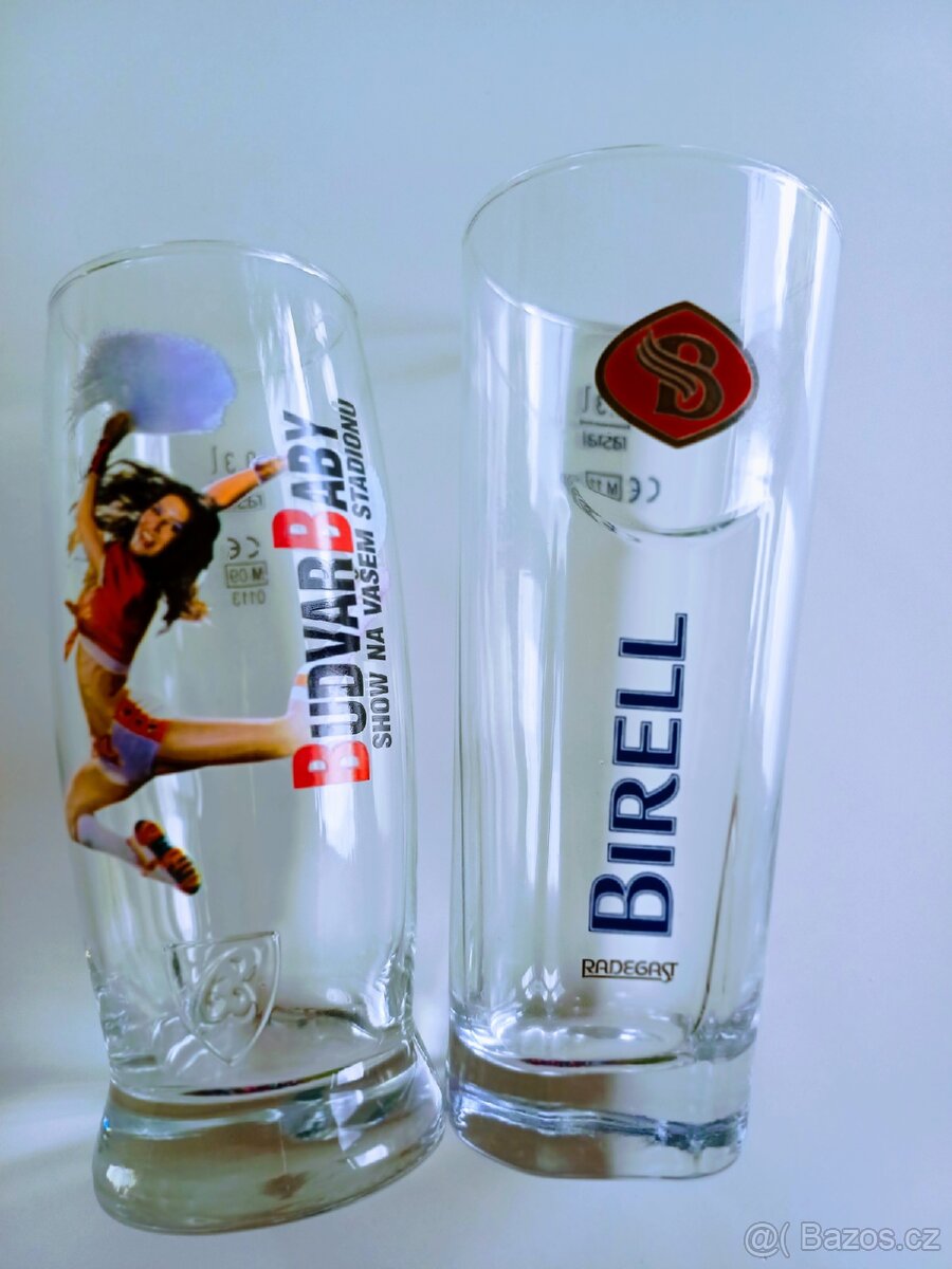 Sběratelské sklenice pivo 2x