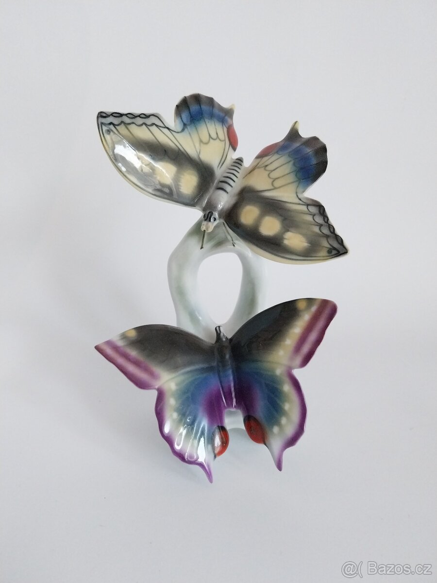 Sběratelská porcelánová figura - motýli - GEROLD
