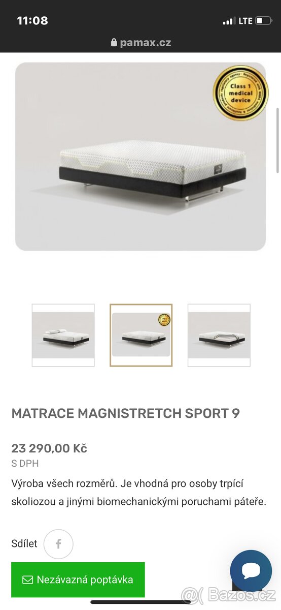 Matrace 90x200 sleva 14000,-