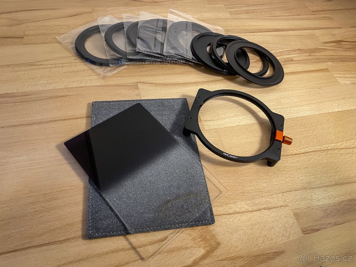 Přechodový filtr Benro + držák filtrů K&F Concept