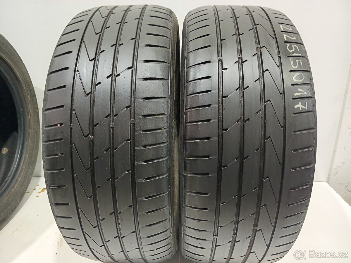 2ks letní pneu 225/50/17 Hankook