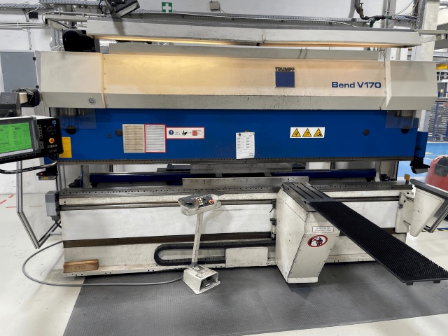 Ohraňovací lis TRUMPF TrumaBend V170, použitý, z roku 1998.