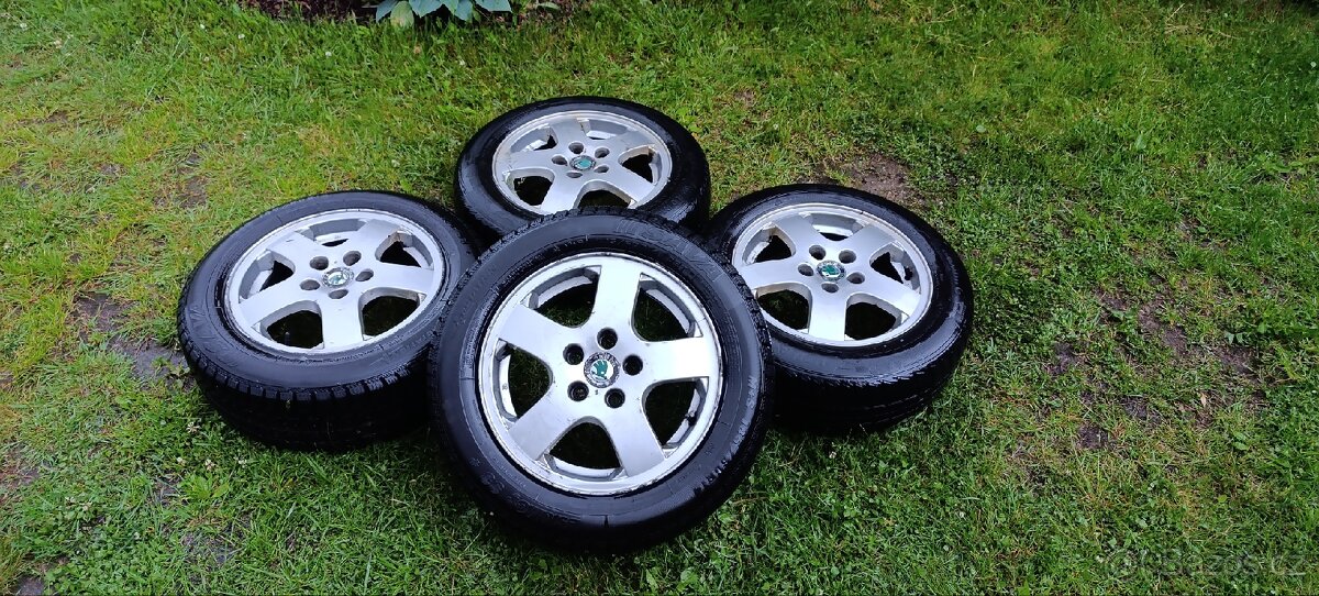 ALU R14 5x100 škoda fabia vč zimního obutí