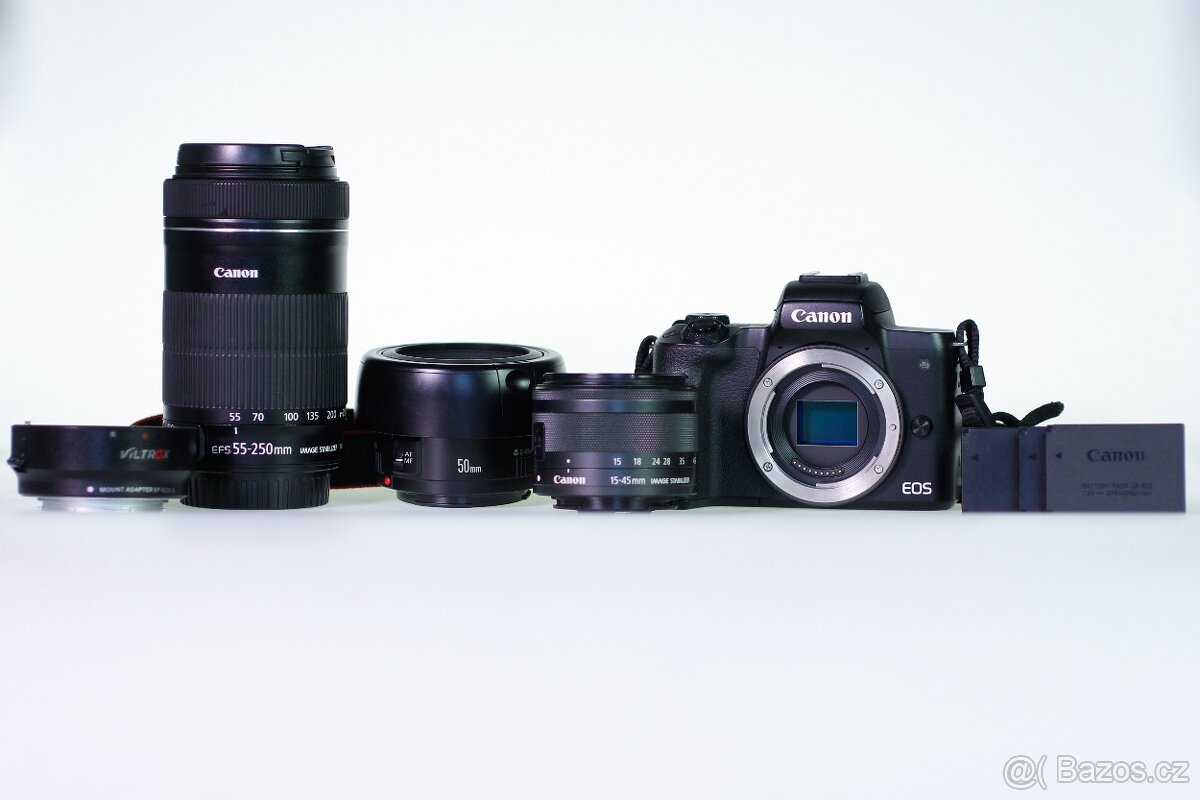 canon eos m50 + příslušenství
