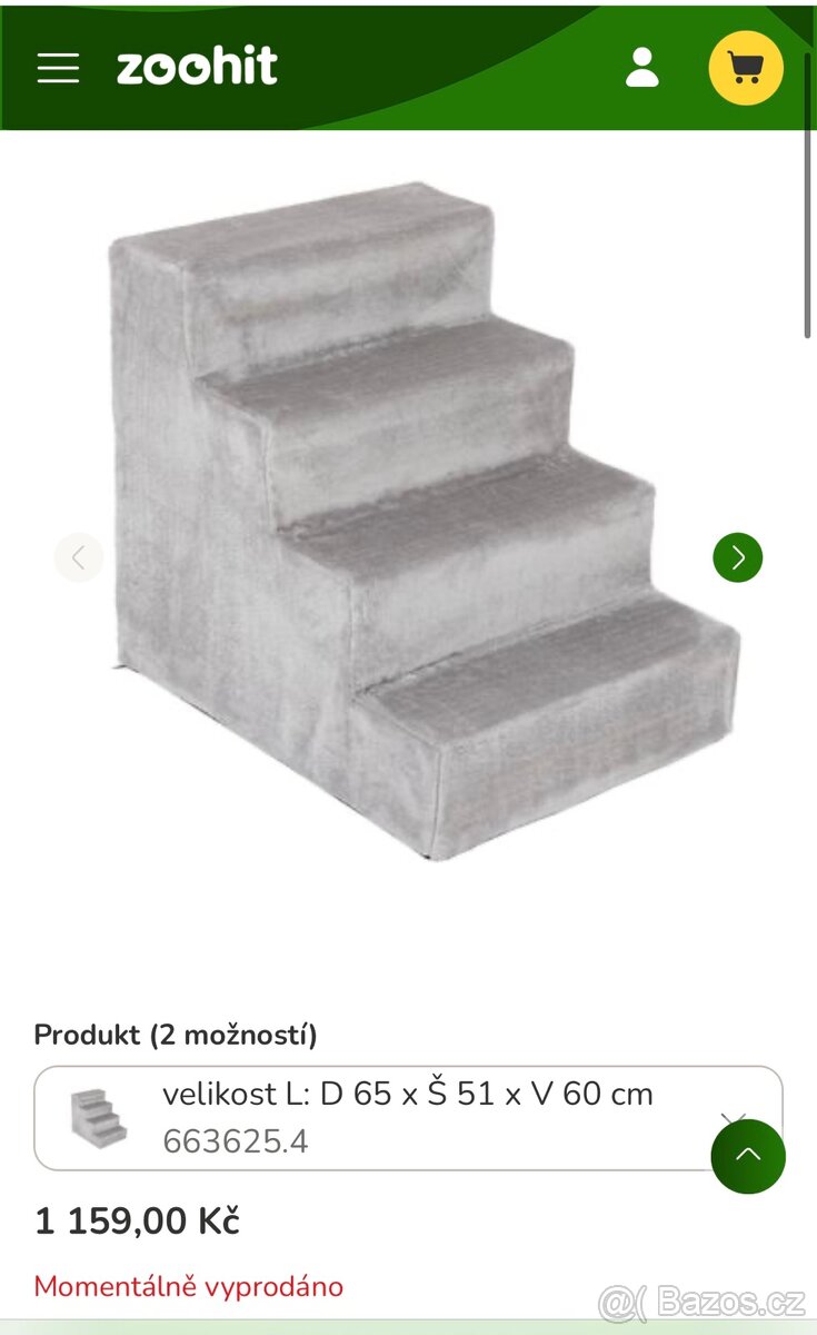 Schody pro domácí mazlíčky - nepoužívané