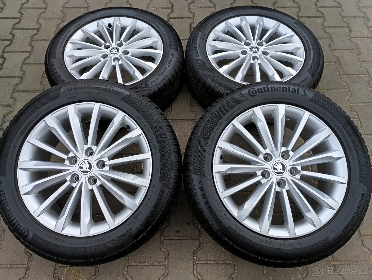 Originál sada disků Škoda Kodiaq 5x112 R18 Trinity